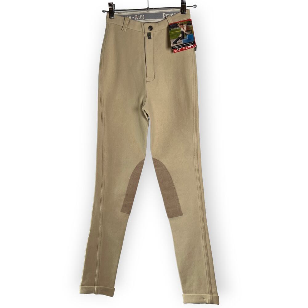 Devon-Aire Cool Cotton Breeches SIZE 24 Beige Jodhpur Equestrian Pants NWT